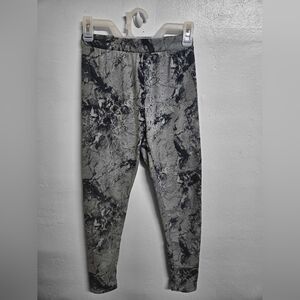 Shosho Gray and Black Leggings with Reptile Pattern
